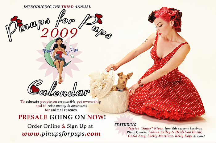go-go Amy - Pin Ups for Pups 2009 Calendar
