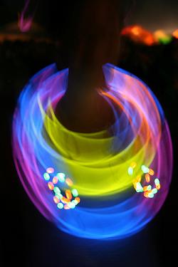 Chrystal null - Me wearing glowsticks
