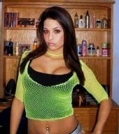 Carolynn M - me in green fishnets