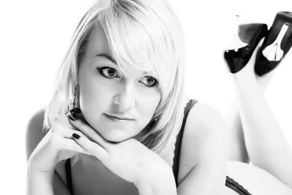 Ema J - Black n White Head Shot