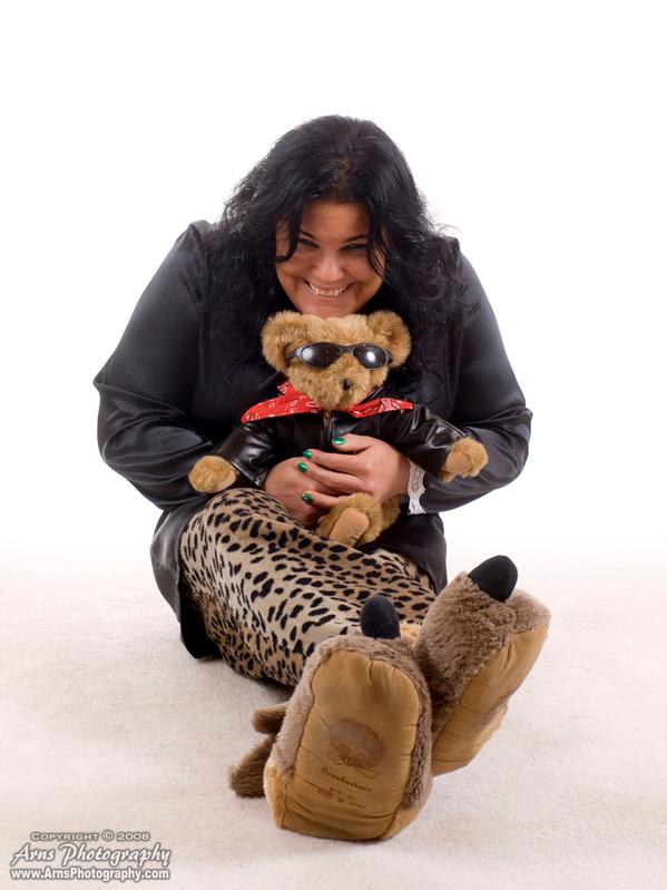 Amber - holding my teddybear tight!!
