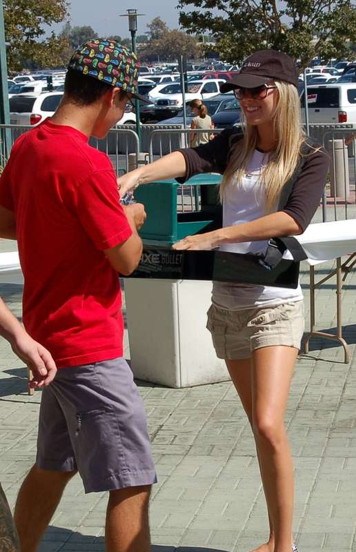 Sarah - Axe promotion at the Angels Game