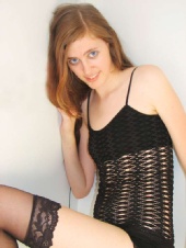 Cazzie - Black top, Undies and Stockings