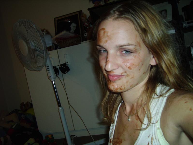 Mia - Covered in cake mixture
