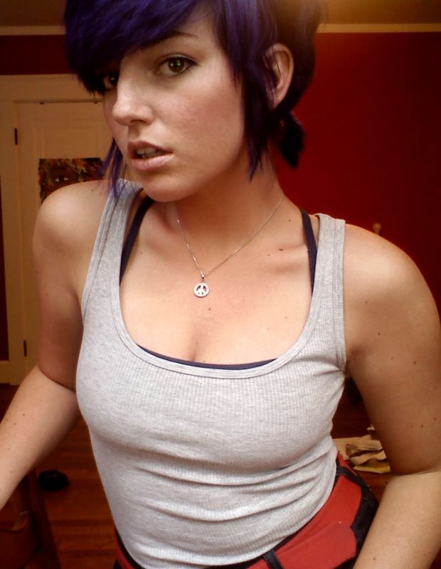 gracie - purple hair