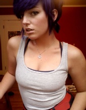gracie - purple hair