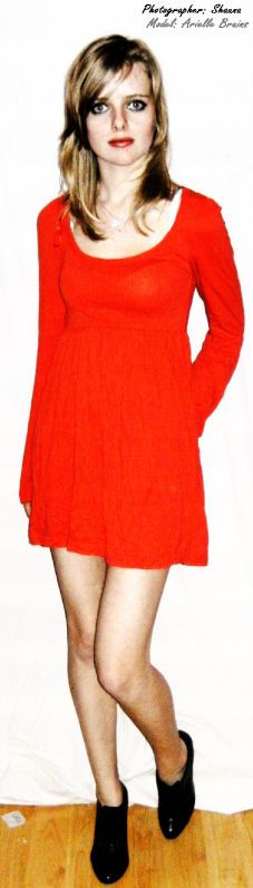 Arielle - Orange-red dress