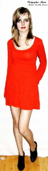 Arielle - Orange-red dress