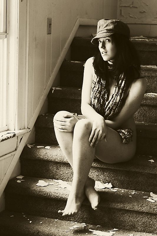 Angelina Eden - On the stairs