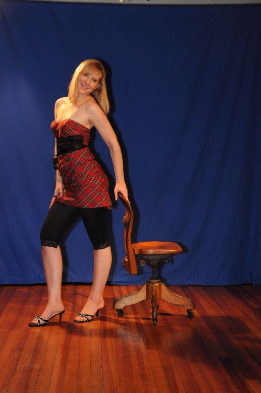 LJ - red checked dress
