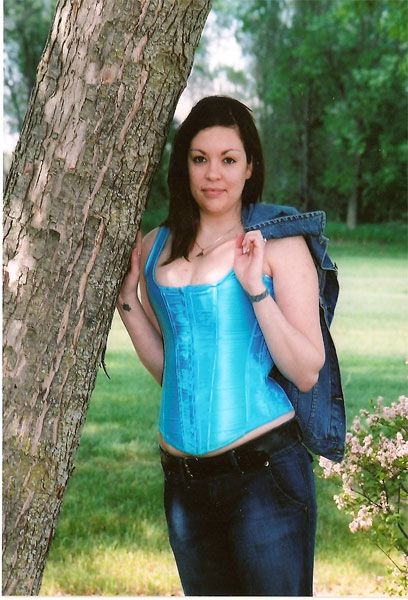 Kristyn Davis - Blue Corset 3