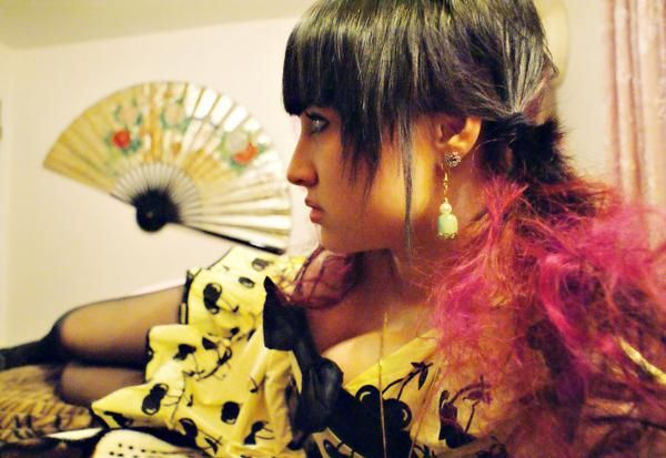 Kristina Krisla - pink and black hair