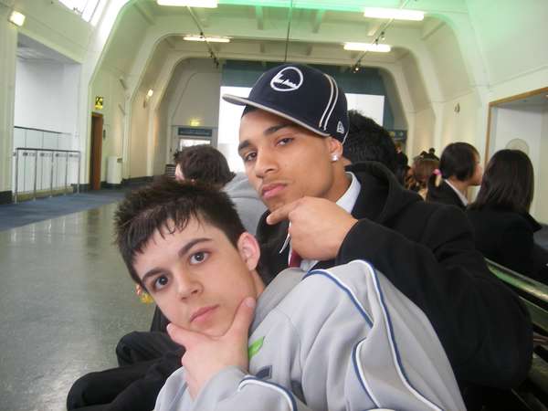 jay - me and a friend im the mixrace race one at the top in the hat!!!!