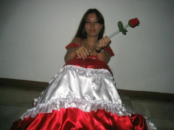 m0na - Me in Red and White two piece dress