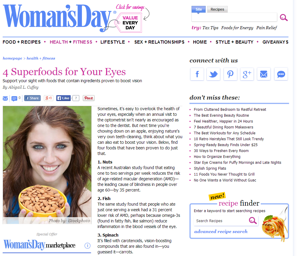 Jim Jurica Photography - Woman's Day Website