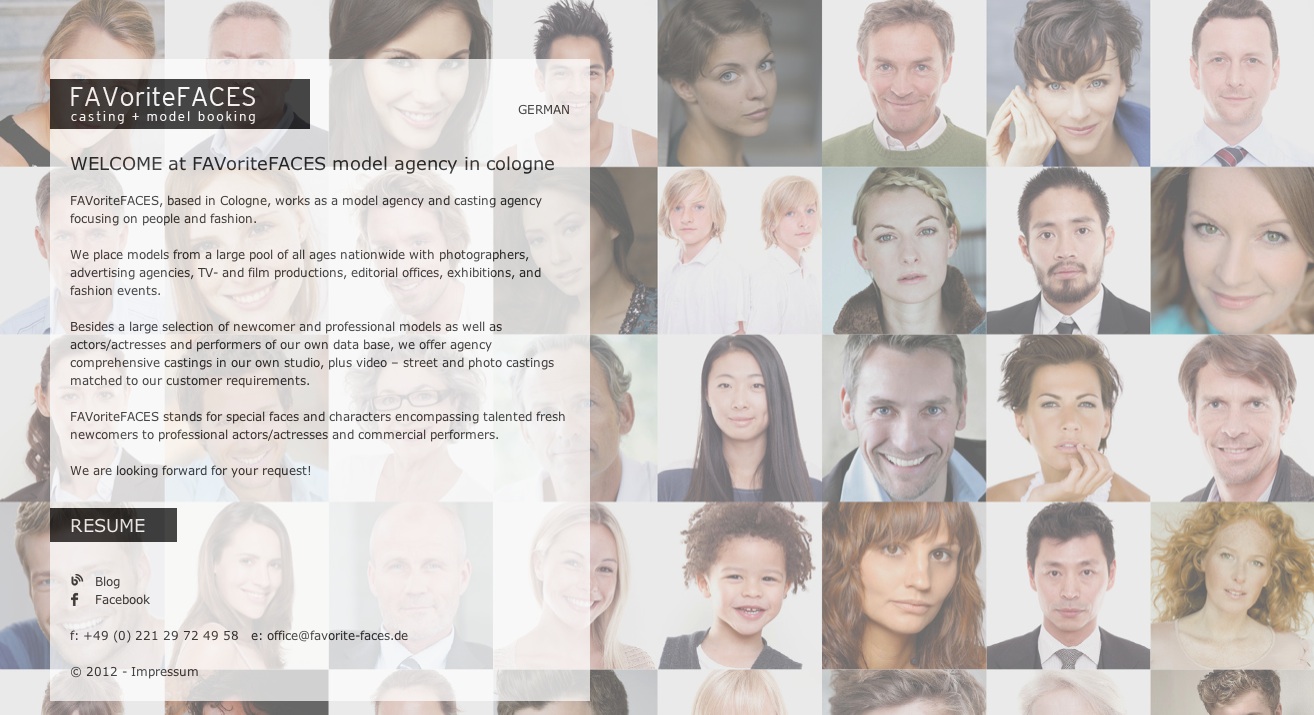 Modelagentur FAVoriteFACES casting + model booking - Modelagentur FAVoriteFACES 