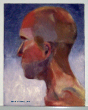 Brad Serdan - Man - Oil On Board