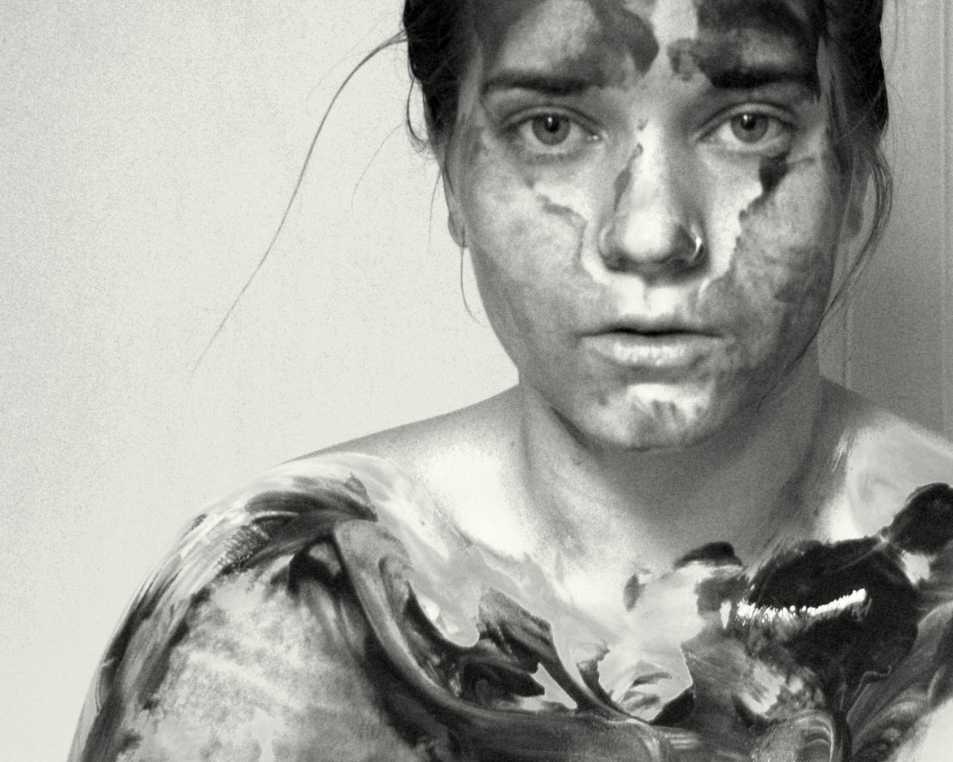 Miranda Lee - Self portrait - digital, tempera paint