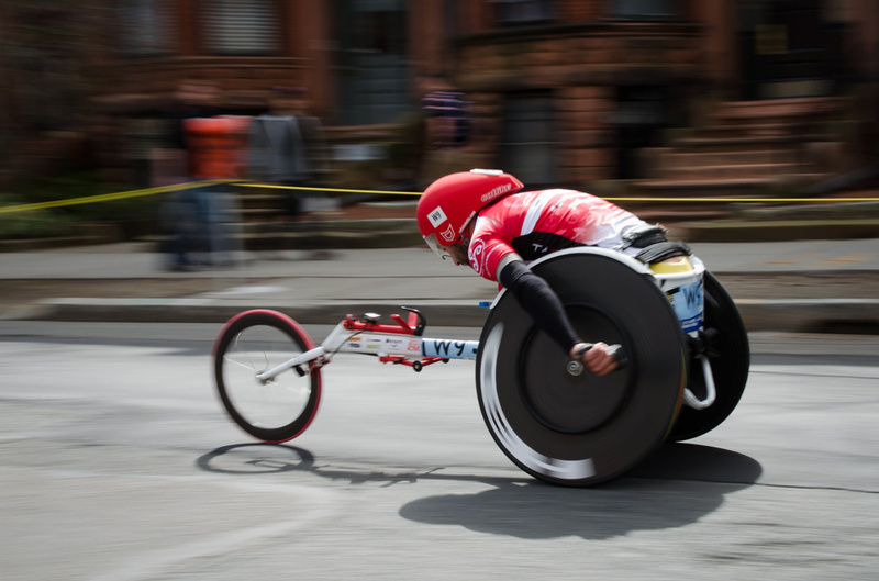 Jon  Frederick - Flying! 2013 Boston Marathon