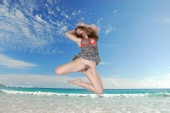 Beach bunny hop