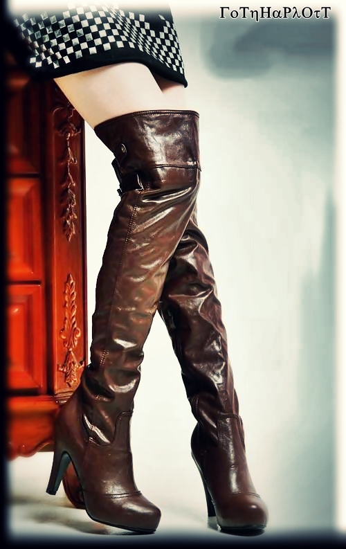 brown boots for sex and just hanging aro